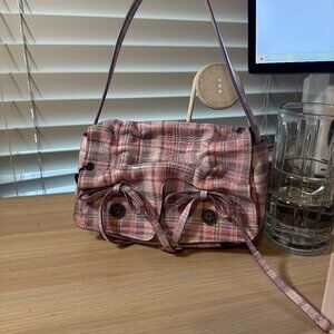 Acne Studios Pink Printed Leather Clutch